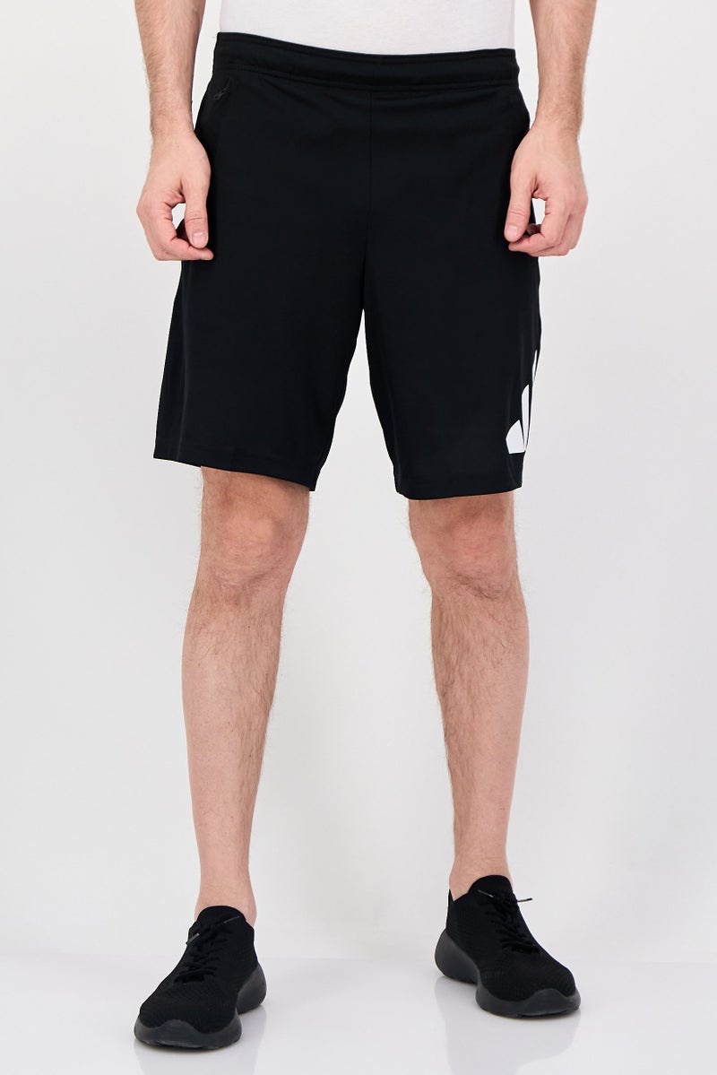 Adidas Men Regular Fit 9 Inseam Brand Logo Training Shorts, Black - Image 1