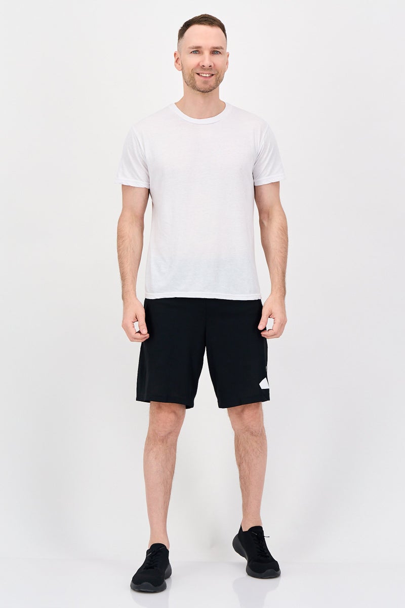 Adidas Men Regular Fit 9 Inseam Brand Logo Training Shorts, Black - Image 3