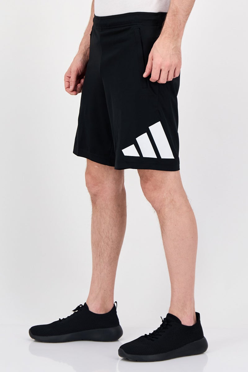 Adidas Men Regular Fit 9 Inseam Brand Logo Training Shorts, Black - Image 2