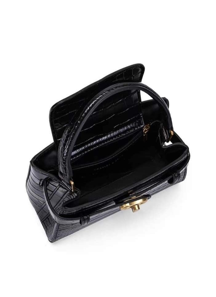 Charles & Keith Charles & Keith Metal Buckle Strap Tote Shoulder Bag  - Image 4