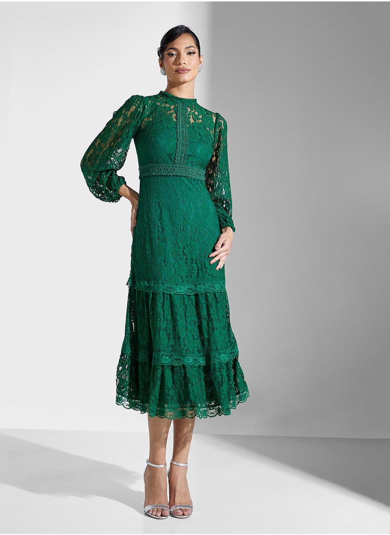 Frock and Frill - Lace Midi Dress - Image 1