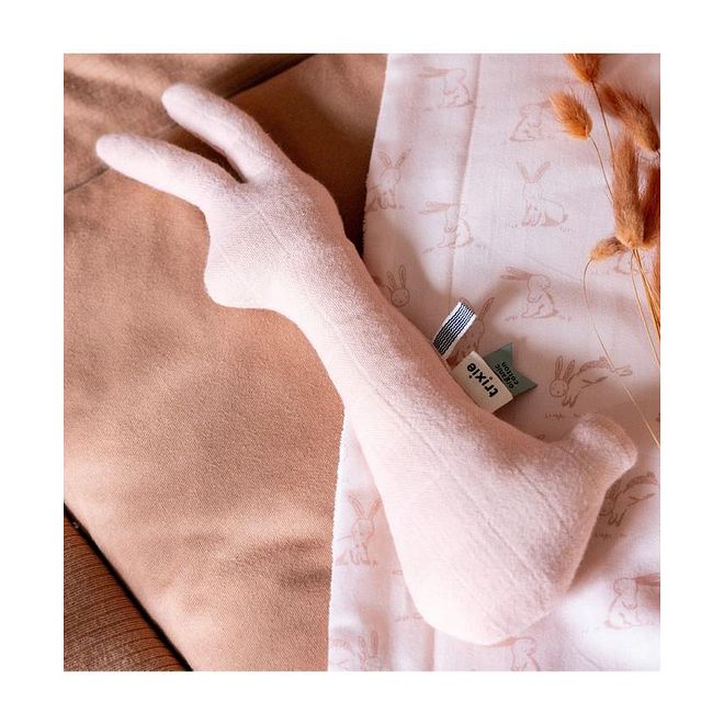 Trixie Bliss Rabbit Rattle, Cute & Fun Design, Durable Construction, Easy To Grasp, 0 Months+, 30 x 8 x 3cm - Blossom Pink - Image 3