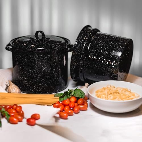 Granite Ware 7.5-Quart Stew Pot with Glass Coating - Chip-Resistant, Non-Porous, Naturally Non-Stick Steel Core Pot for Even Heat Distribution - Great for Stews, Sous Vide Cooking (Speckled Black) - Image 3