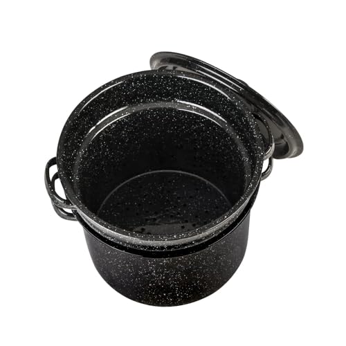 Granite Ware 7.5-Quart Stew Pot with Glass Coating - Chip-Resistant, Non-Porous, Naturally Non-Stick Steel Core Pot for Even Heat Distribution - Great for Stews, Sous Vide Cooking (Speckled Black) - Image 2