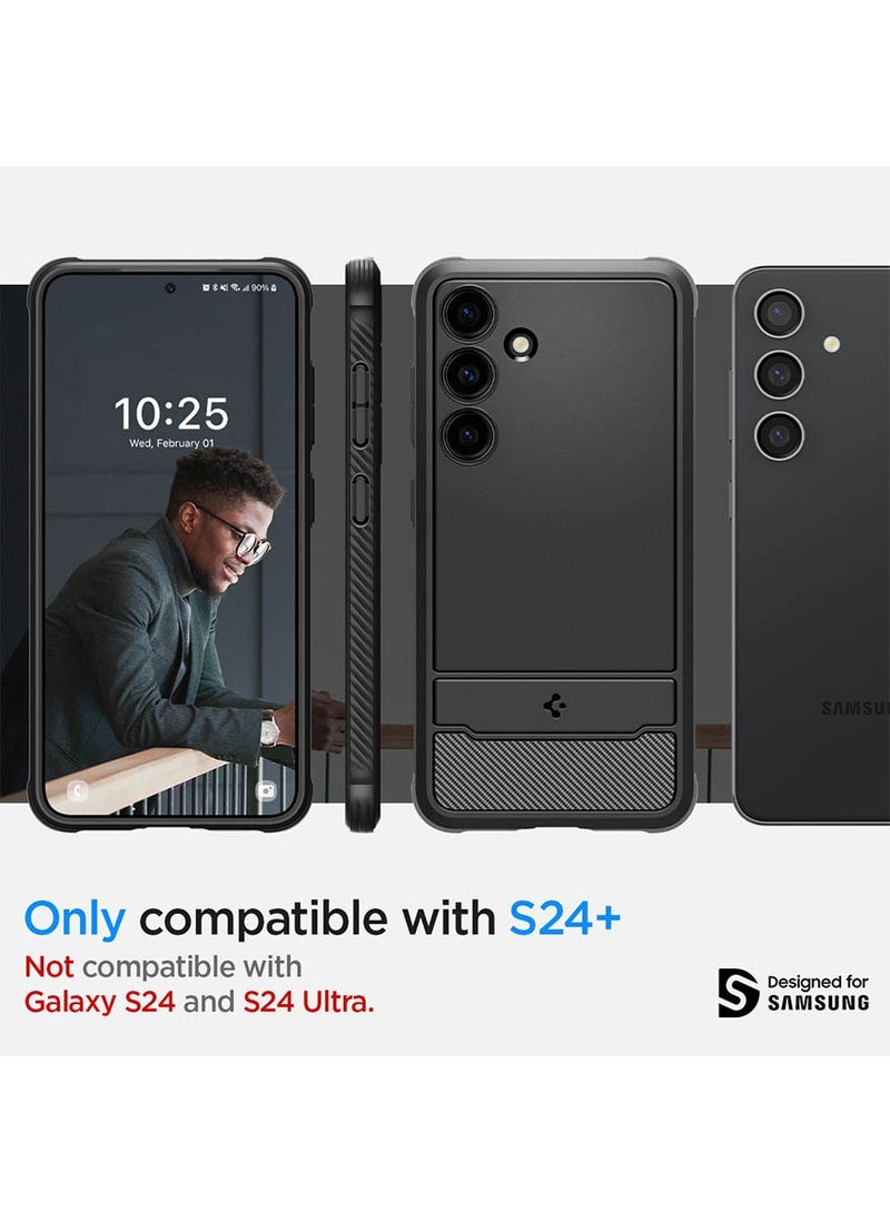 Spigen غطاء حماية متين لهاتف سامسونج جالاكسي S24 PLUS (2024) - أسود مطفي  - Image 2