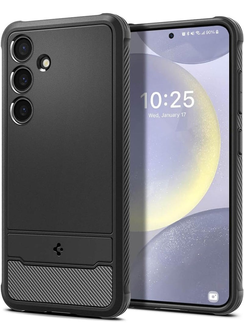 Spigen غطاء حماية متين لهاتف سامسونج جالاكسي S24 PLUS (2024) - أسود مطفي  - Image 1