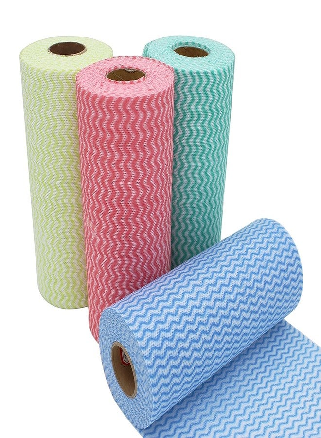HELLYZ Disposable Kitchen Cleaning Towel Rolls,Dish Cloth Towels Dish Rags Reusable Kitchen Paper Towels, Wash Towels Washable Kitchen Towel Wipes (2 Roll, Total 160 Sheets) - Image 1