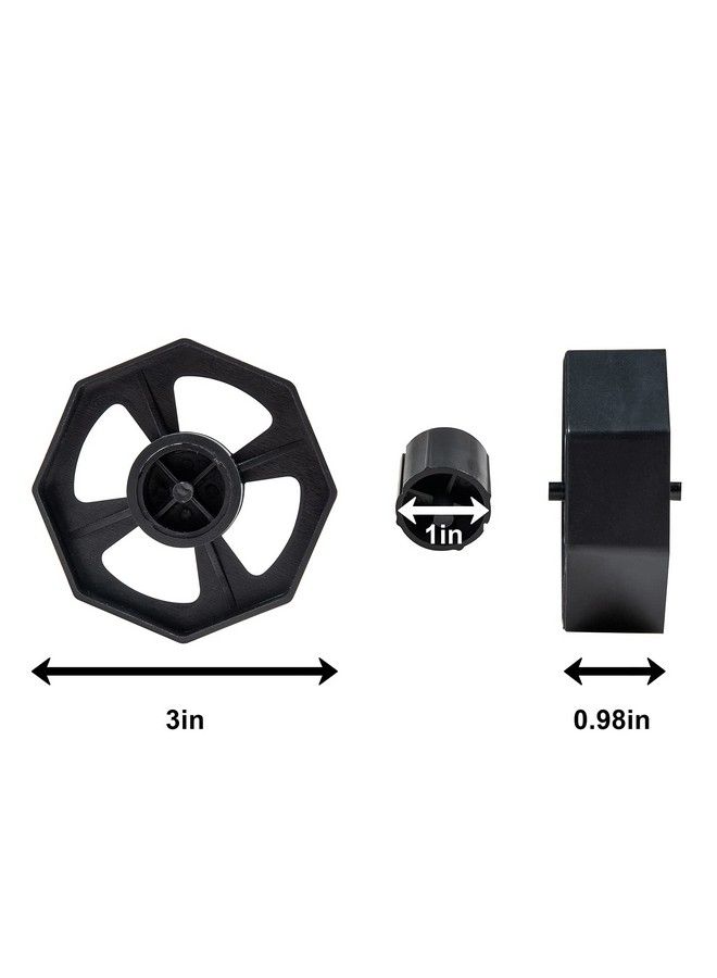 IHOMECOOKER Desktop Tape Dispenser Adhesive Roll Holder (Fits 1" & 3" Core) With Weighted Nonskid Base Black - Image 4