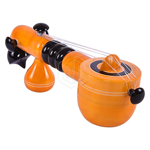 Smartcraft Wooden Veena, Handcrafted Veena,Decorative Indian Traditional Showpiece (Size- 27 * 7 * 6.35 cm) (Make in India - Multicolor) - Image 5