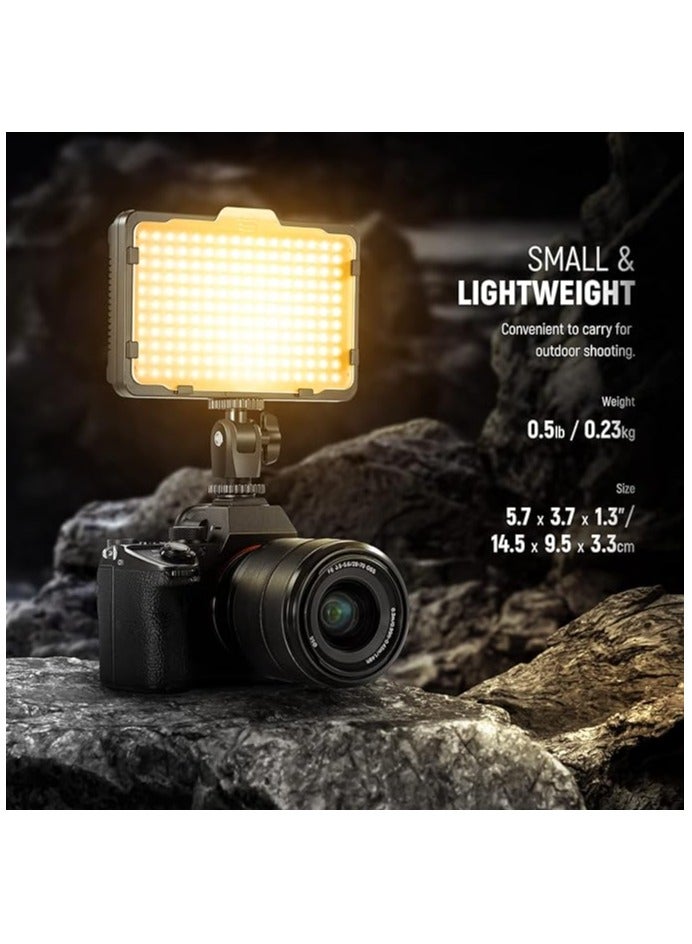 Neewer 176-LED Dimmable Light Panel with 2 x 2600 mAh Lithium Battery, Dual USB Battery Charger for Canon Nikon Digital SLR etc. for Video Recording in Photo Studio black - Image 5