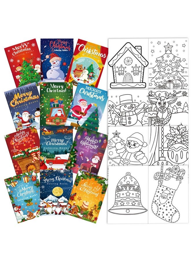 Sotiff 72 Pcs Christmas Coloring Books For Kids Ages 2-4 4-8 8-12 Bulk Christmas Xmas Toddler Goodie Bag Stuffer Fillers Gifts Mini Coloring Books For Boys Girls Fun Activity Decorations Supplies - Image 1