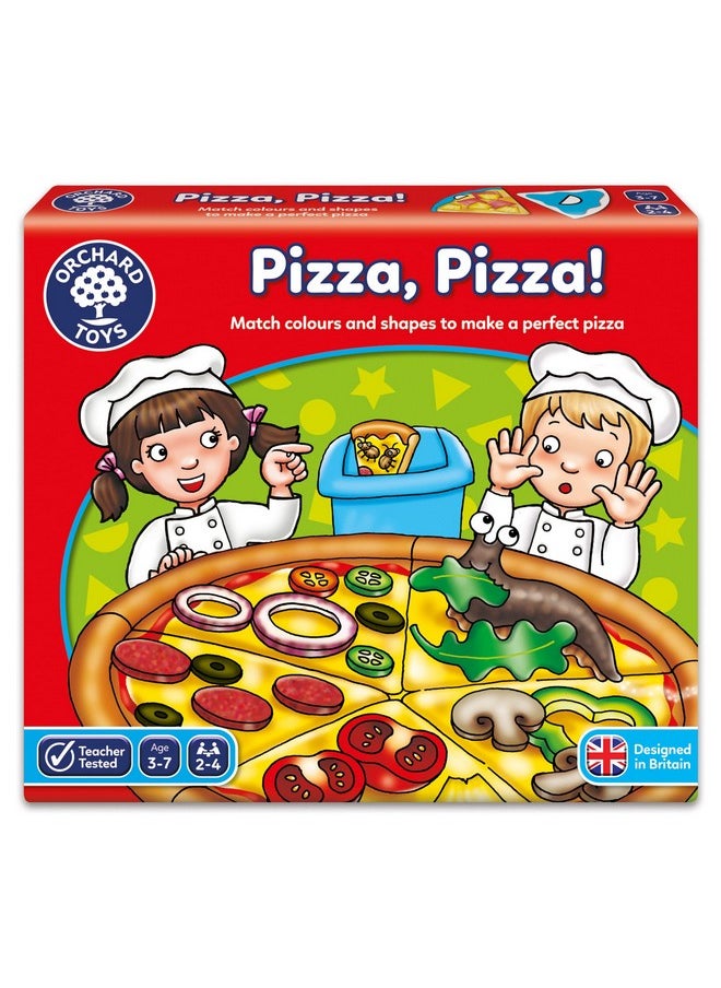 ORCHARD TOYS - Orchard Toys Pizza, Pizza Match Colours and Shapes Board Game Teacher Tested, Family Indoor and Outdoor Classic Game, Party Gift for Kids Age 3 to 7 Years - Image 1