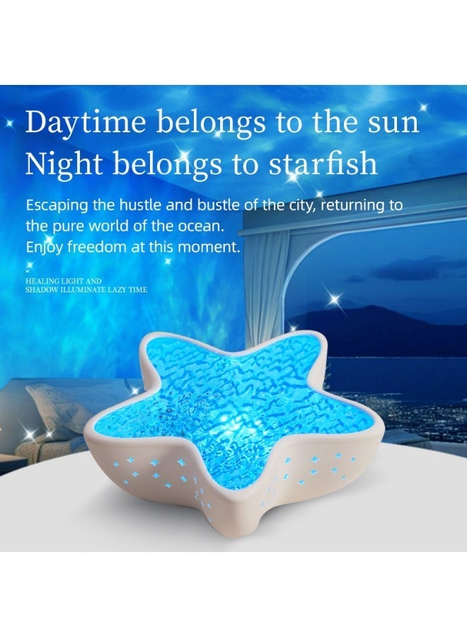 TANMASHI Starfish Ocean Wave Projector Night Lights for Kids Bedroom, 3D Dynamic Ocean Wave Star Projector Night Light, Eye-Caring Kids Lamp & Night Light Projector, Smart Stepless Dimming Cordless Projector Light & Star Light Projector - Image 5