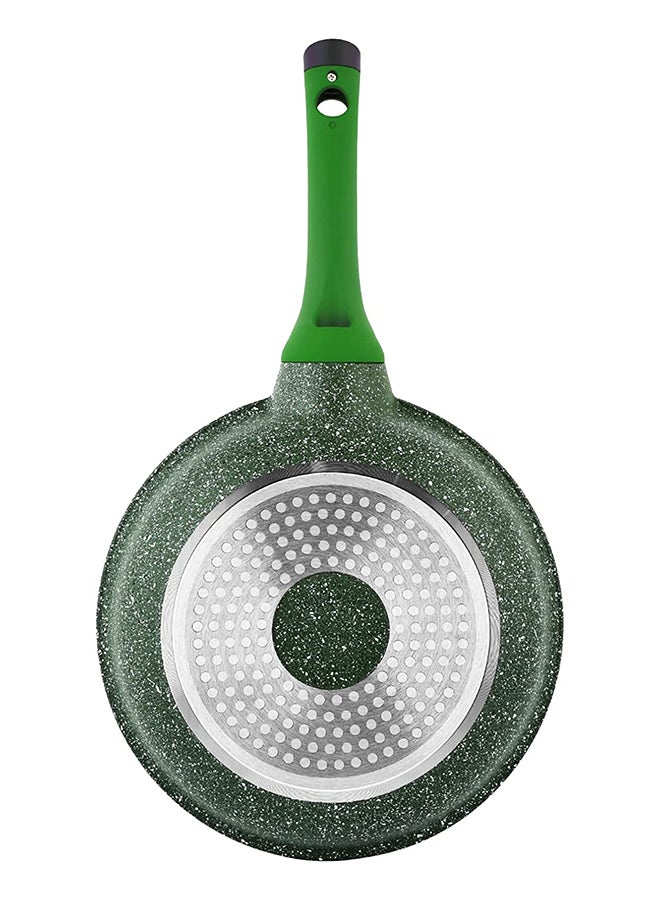 Prestige 12-Piece Granite Non-Stick Aluminium Essentials Cookware Set Includes 1xCasserole with Lid 20 cm, 1xCasserole With Lid 24 cm, 1xCasserole With Lid 26 cm, 1xCasserole With Lid 28 cm, 1xFrying Pan 24 cm, 3xKitchen tools Green - Image 4