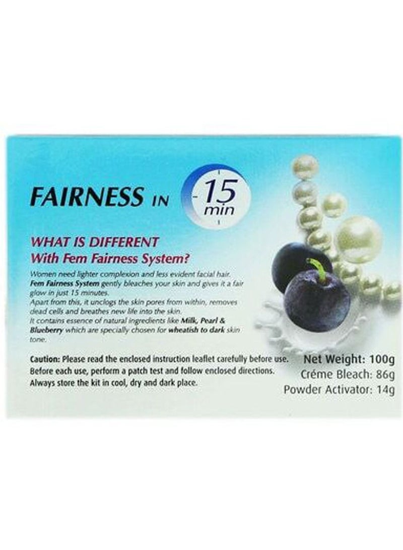 fem Pearl & Blueberry Fairness Cream Bleach 100g - Image 2