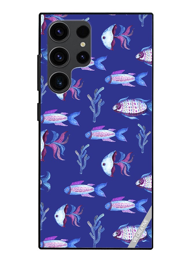 VR CREATIVE Protective Case Cover For Samsung Galaxy S24 Ultra Fish And Octopus Design Multicolour - Image 1