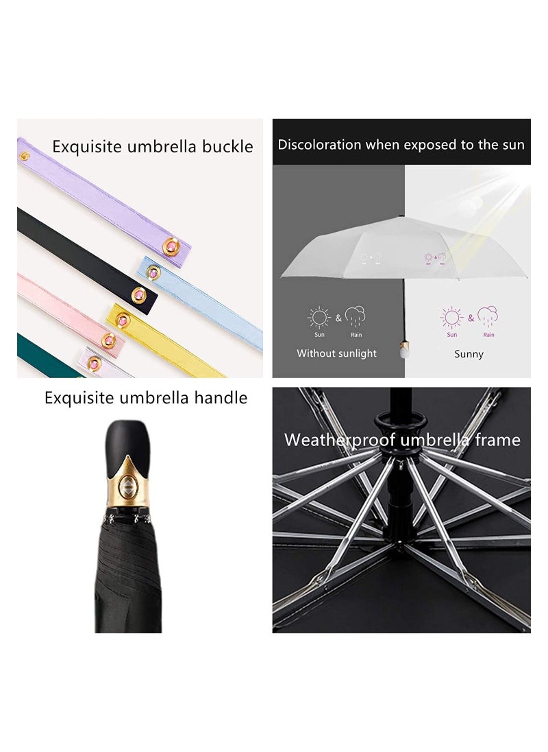 SYOSI - Folding Umbrellas UV Protection Sun Umbrella Compact Folding Travel Umbrella Automatic Opening and Closing UV Protection Women's Men's Compact Folding Umbrella - Image 1