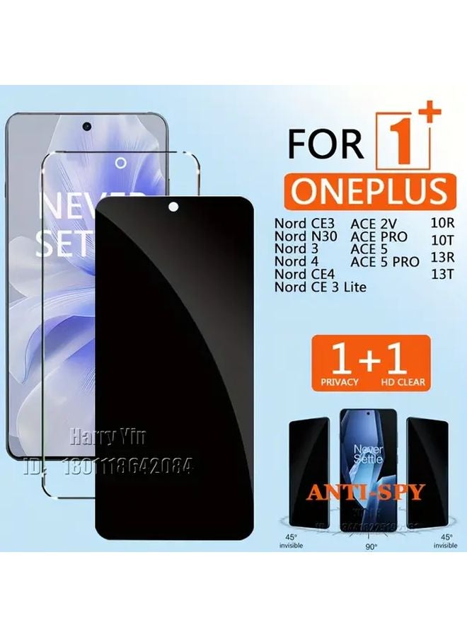 OnePlus Ace Pro Privacy Anti Spy Screen Protector 9H HD Clear Film Anti Fingerprint - Image 2