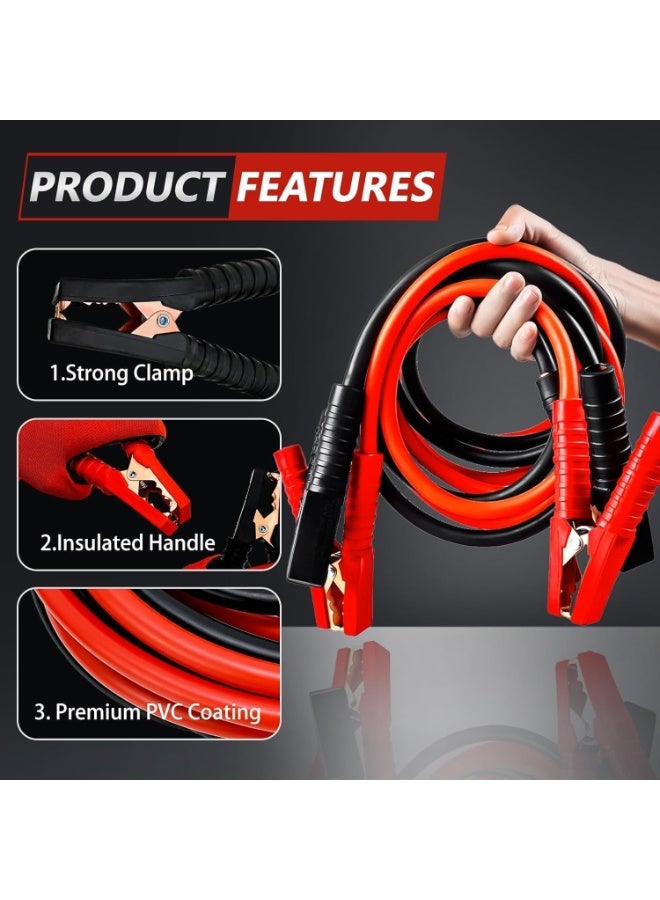 Emerald 3 M (1000 AMP) Heavy Duty Jumper Cables for Car Battery, Heavy Duty Automotive Booster Cables for Jump Starting Dead or Weak Batteries, Carrying Bag Included-EBC 1000 - Image 4
