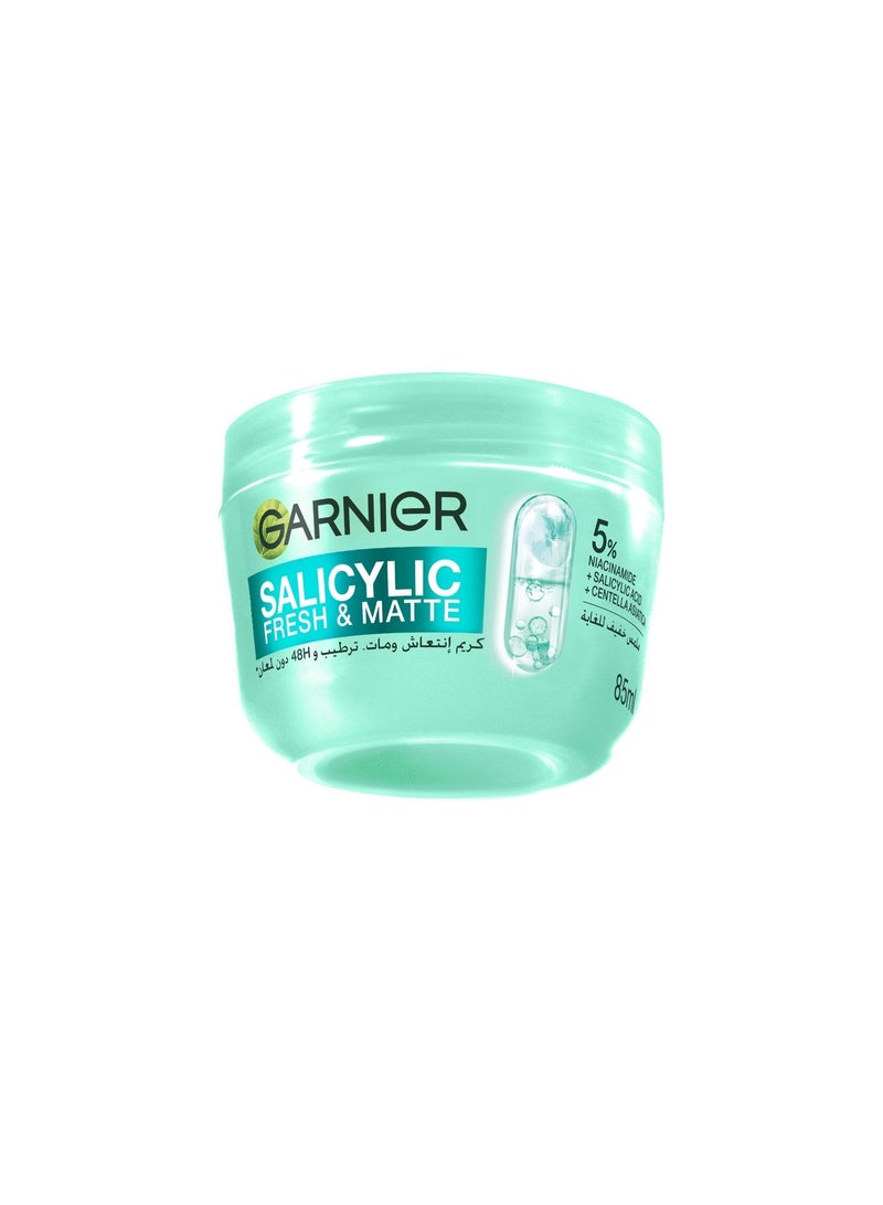 Garnier SkinActive, Fresh & Matte Moisturizer Cream, 5% [Niacinamide + Salicylic Acid + Centella Asiatica], For Dull, uneven, blemish-prone skin - Image 1