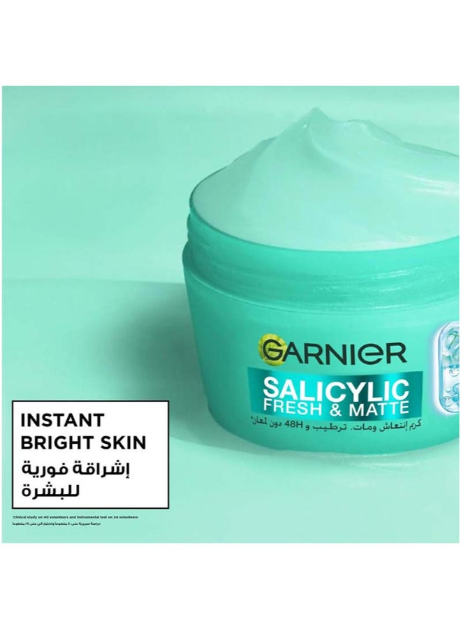 Garnier SkinActive, Fresh & Matte Moisturizer Cream, 5% [Niacinamide + Salicylic Acid + Centella Asiatica], For Dull, uneven, blemish-prone skin - Image 2