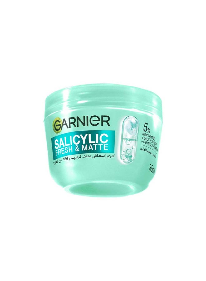 Garnier SkinActive, Fresh & Matte Moisturizer Cream, 5% [Niacinamide + Salicylic Acid + Centella Asiatica], For Dull, uneven, blemish-prone skin - Image 1
