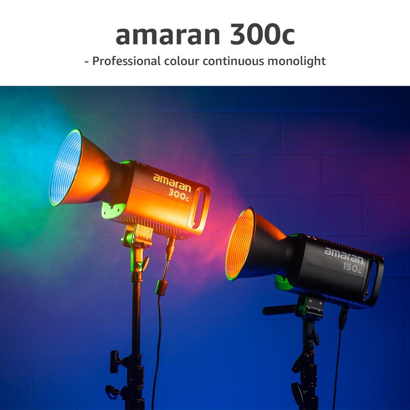 Aputure Amaran 300c (RGB, 300 Watt) - Continuous Spot Light LED Light, Video Mono Light, Full Colour for Photographers, Studio - Bluetooth 5.0 Mesh, Standard Bowens Mount, Green/Magenta Adjustment - Image 2