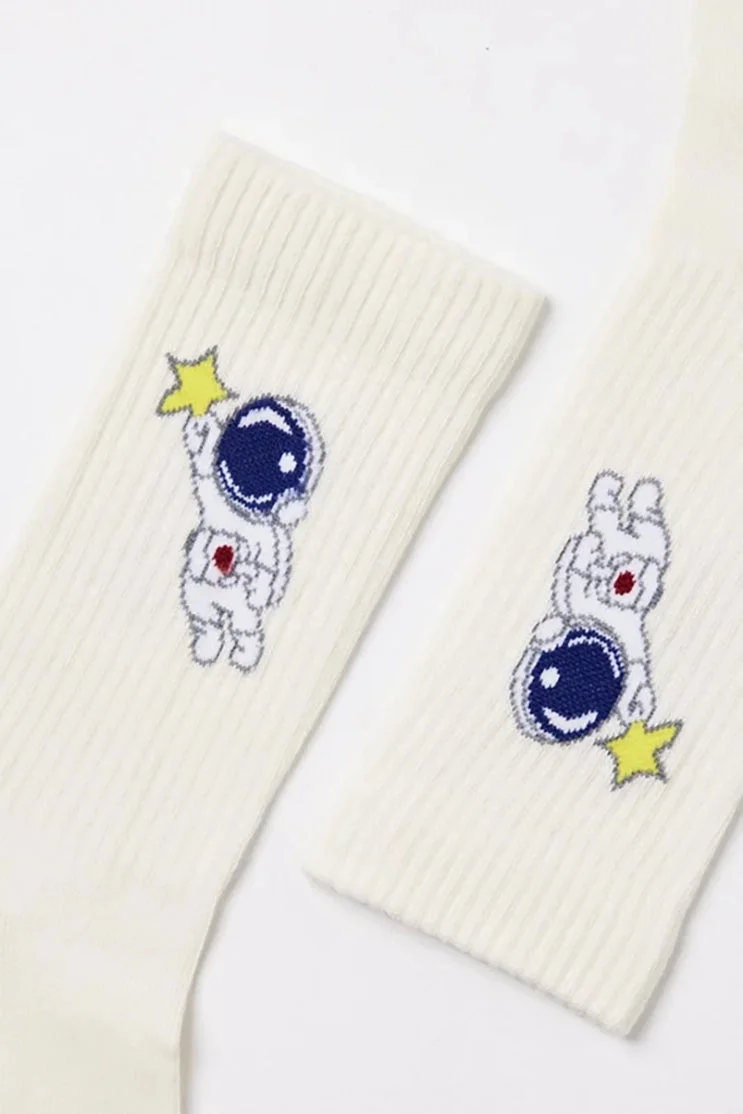 كاتيا اند بوني Astronaut Socks - White