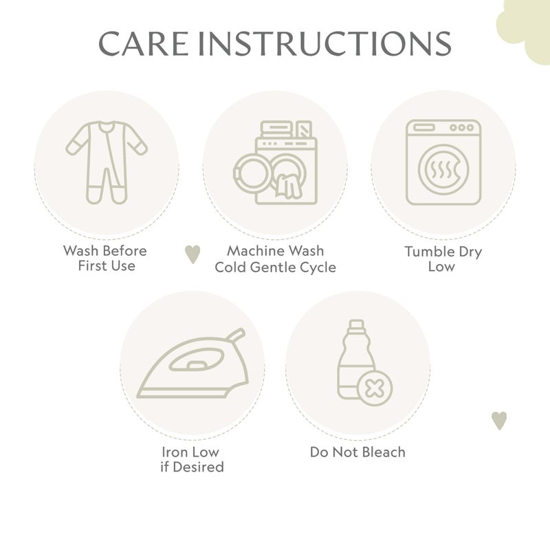 Bamboo Little Ultra-Soft Convertible Baby Romper - Gender Neutral Baby Clothes with 2-Way Zipper - Footless with Fold-Over Mittens and Foot Cover, Unisex One Piece Sleepers, Bunny, 6-9 Months - Image 4