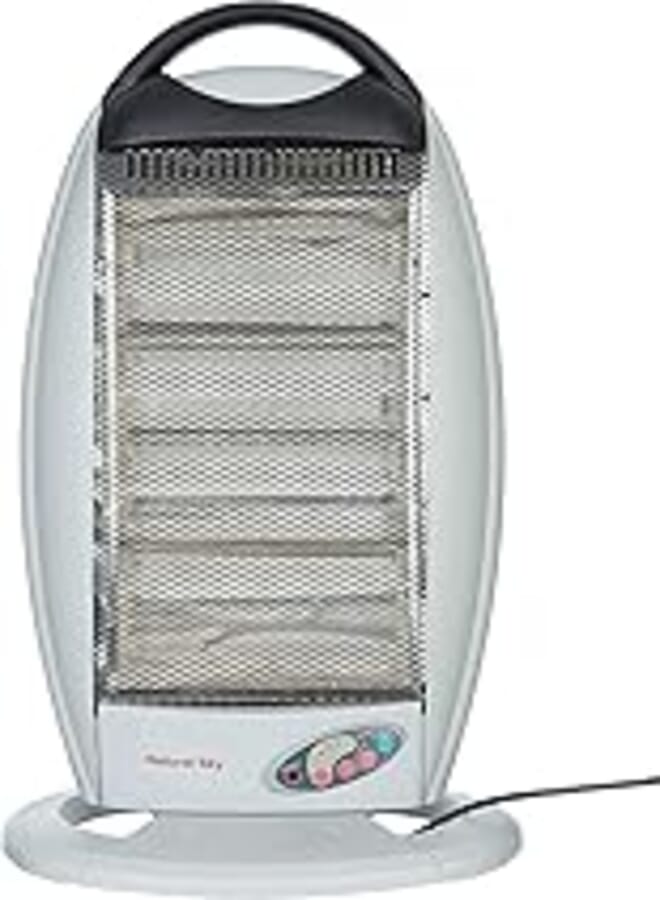Natural Sky Halogen Heater 4 Candles 1600 Watt,Gray