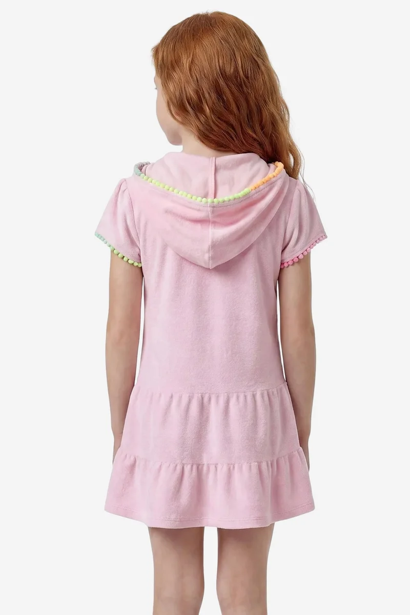 بنتي PENTI Sweet Pom-Pom Short Sleeve Terry Kaftan