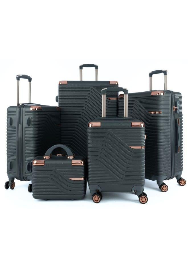LIMRA Luggage set 5 pieces travel Bags with a distinctive design from limra grey - Image 1