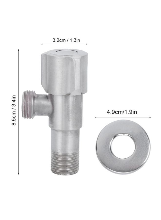 Stainless Steel Angle Valve 1/2 Kitchen Bathroom Toilet Water Faucet  - Image 2