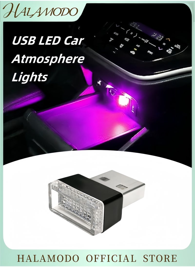 HALAMODO 1PC USB LED Car Interior Atmosphere Lights Mini Plug-in USB Decor Night Light Portable Auto Ambient Lighting Universal Vehicle Interior Accessories for Most Cars  - Image 1