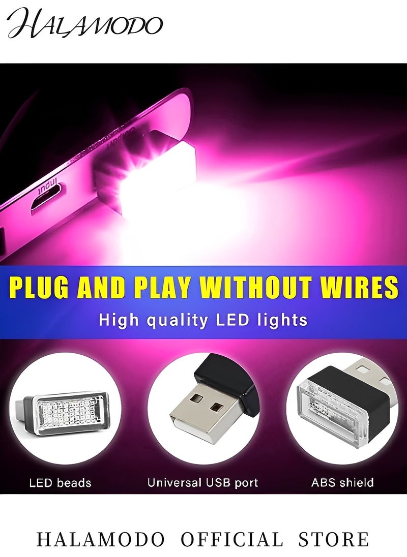 HALAMODO 1PC USB LED Car Interior Atmosphere Lights Mini Plug-in USB Decor Night Light Portable Auto Ambient Lighting Universal Vehicle Interior Accessories for Most Cars  - Image 3