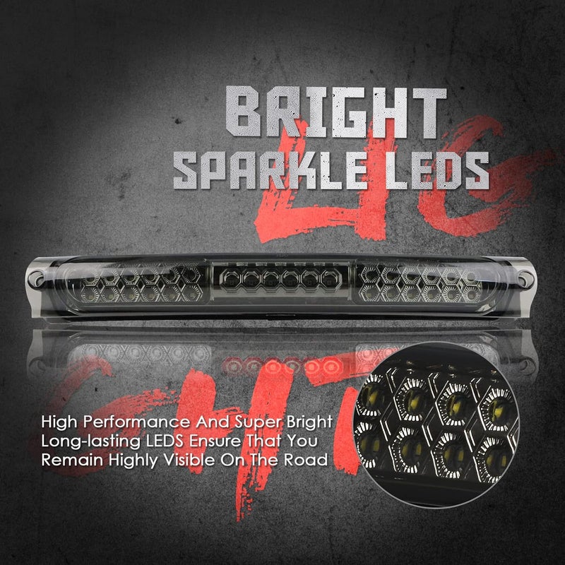 MARLBSTON High Mount 3rd Stop Brake Light for Ford F150 (1997-2004) - Black Smoke LED Taillight - Image 2