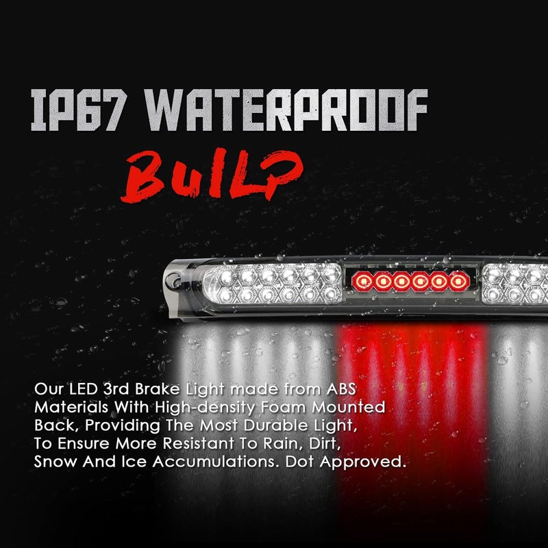 MARLBSTON High Mount 3rd Stop Brake Light for Ford F150 (1997-2004) - Black Smoke LED Taillight - Image 3
