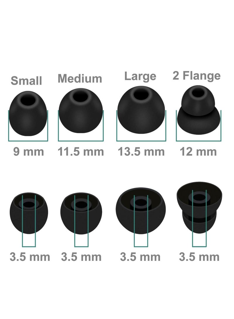 SYOSI 8 أزواج من سماعات الأذن باور بيتس برو، 4 أحجام، متوافقة مع بيتس فليكس - Image 3