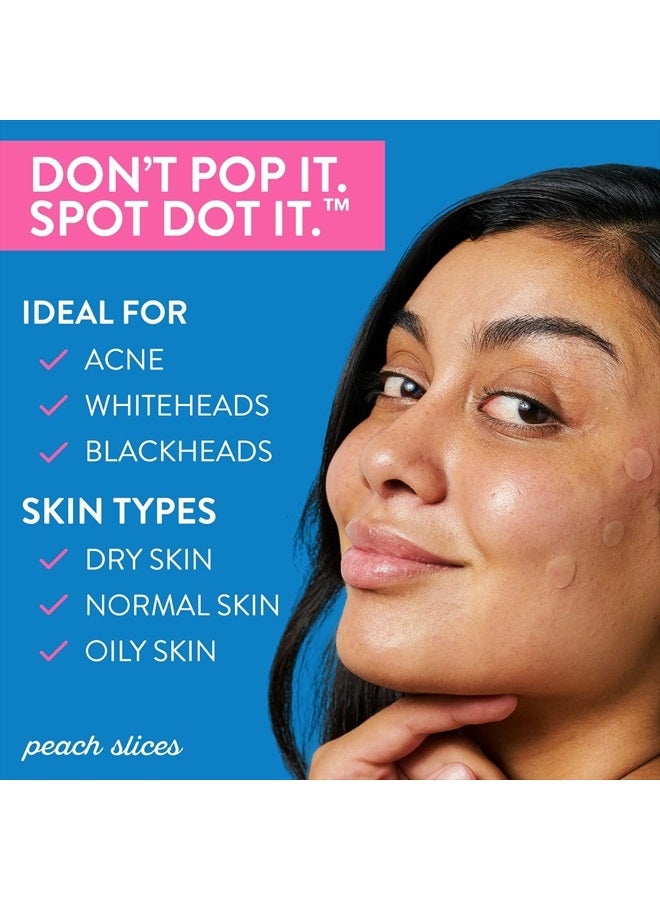 Peach Slices Acne Spot Dots | Hydrocolloid Acne Patches | For Zits, Blemishes, & Breakouts | Vegan | Cruelty-Free | Pimple Patches | Facial Skin Care Products | 3 Sizes (7mm, 10mm, & 12mm) | 30 Ct  - Image 2