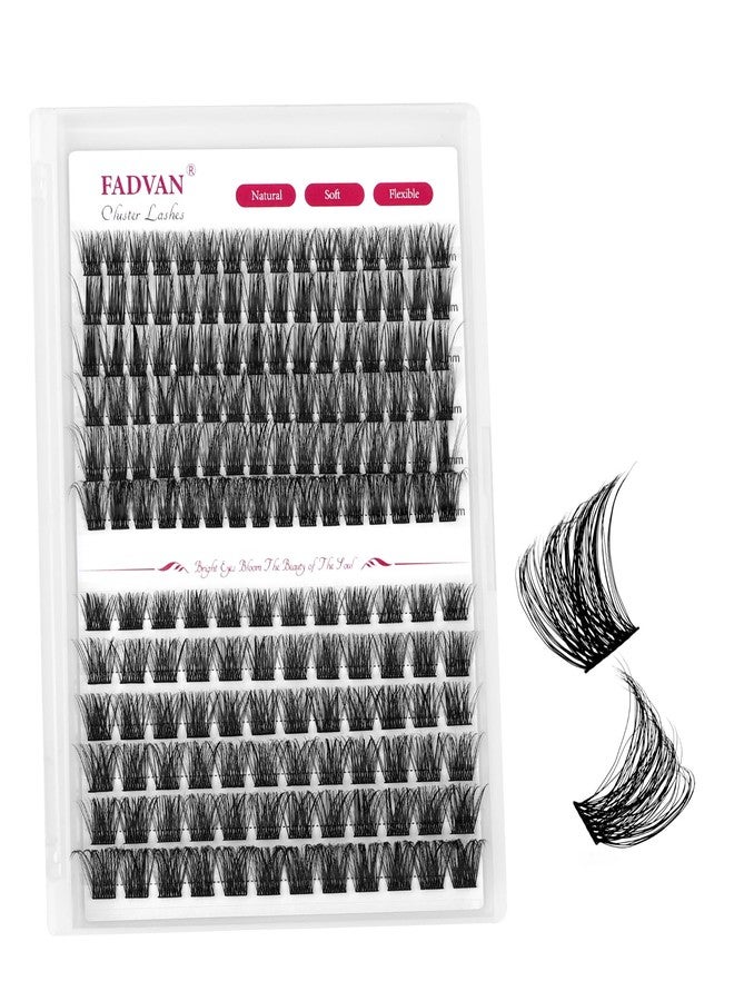 FADVAN Wispy Lash Clusters by FADVAN, 156pcs Natural Eyelash Clusters, D-Curly Cluster eyelash Extensions, Individual Lashes 10-16mm Lashes Clusters DIY Lash at Home - Image 1