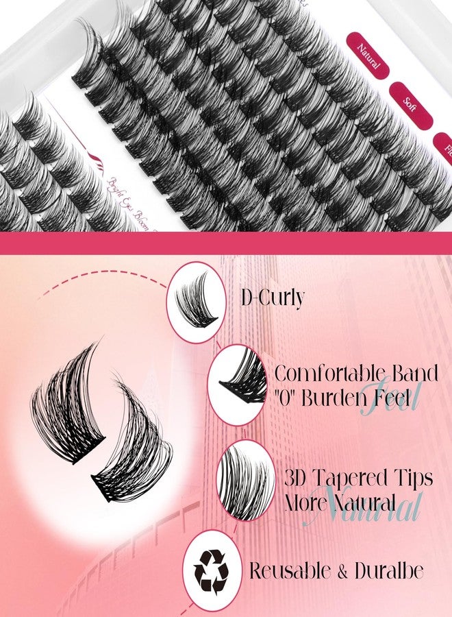 FADVAN Wispy Lash Clusters by FADVAN, 156pcs Natural Eyelash Clusters, D-Curly Cluster eyelash Extensions, Individual Lashes 10-16mm Lashes Clusters DIY Lash at Home - Image 3