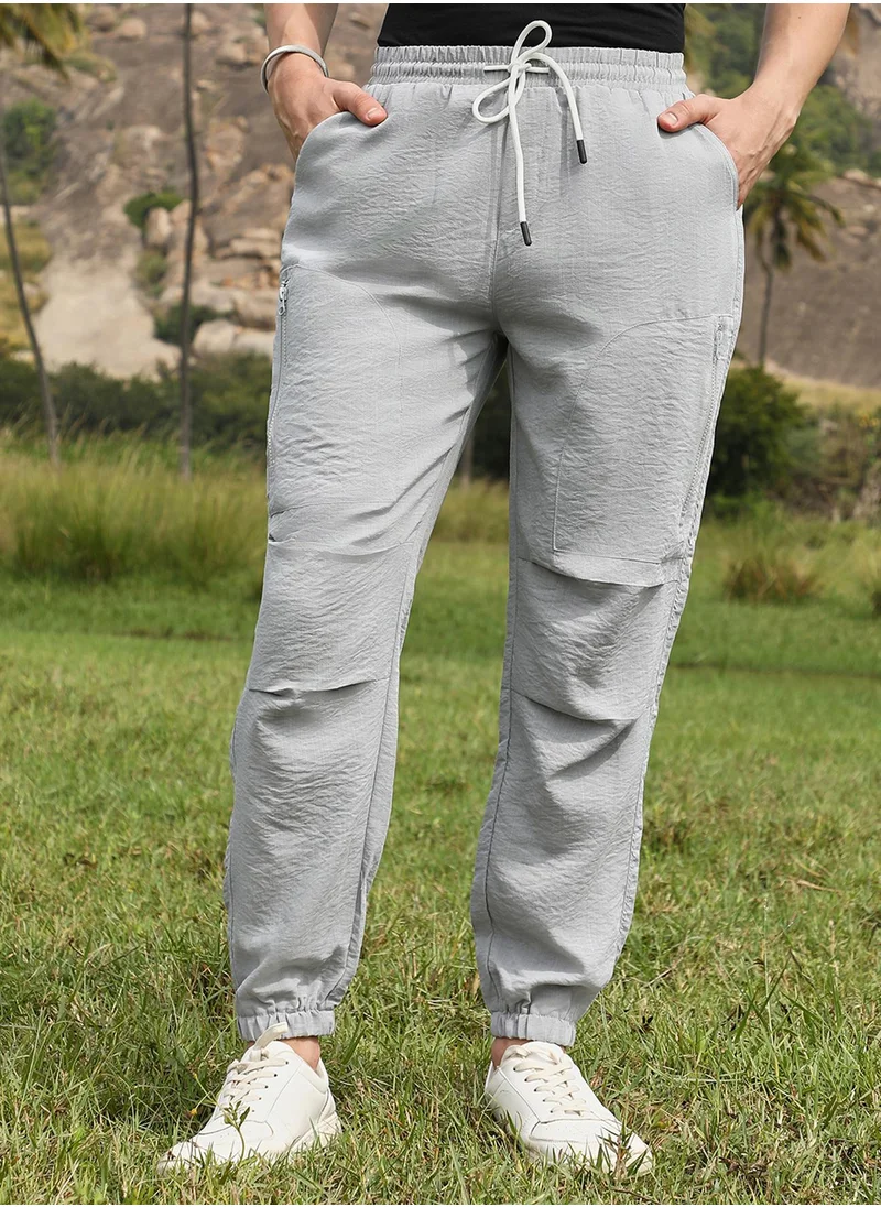 كامبوس سوترا Men's Coin Grey Parachute Utility Trousers