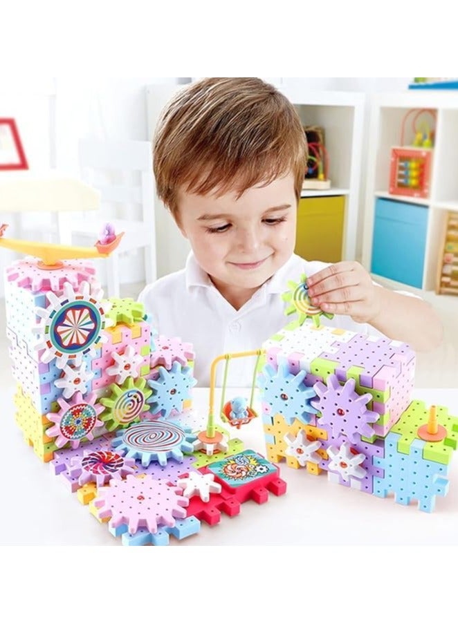 Electric Building Blocks Toy for Boys and Girls Ages 3, 4, 5, 6 and Up, DIY Plastic Block Toys, Fun Educational Blocks, Interlocking Learning Blocks, 83 Pieces  - Image 2