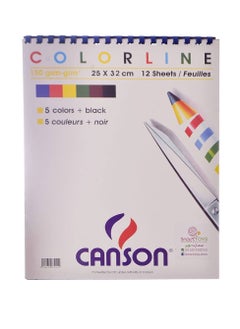 CANSON Canson sketch book 12 sheets 150gsm, 25x32 colored 
