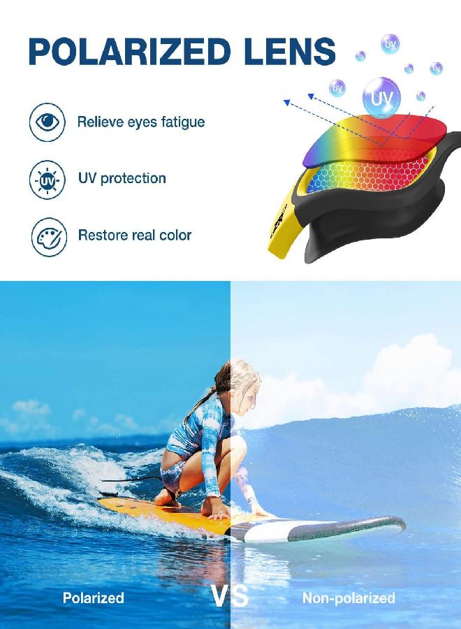 ZIONOR ZIONOR Kids Swim Goggles, G1MINI Polarized Swimming Goggles Comfort for Age 6-14, UV Protection Anti-Fog Adjustable Strap Fit for Child Boys Girls (Red Lens)  - Image 2