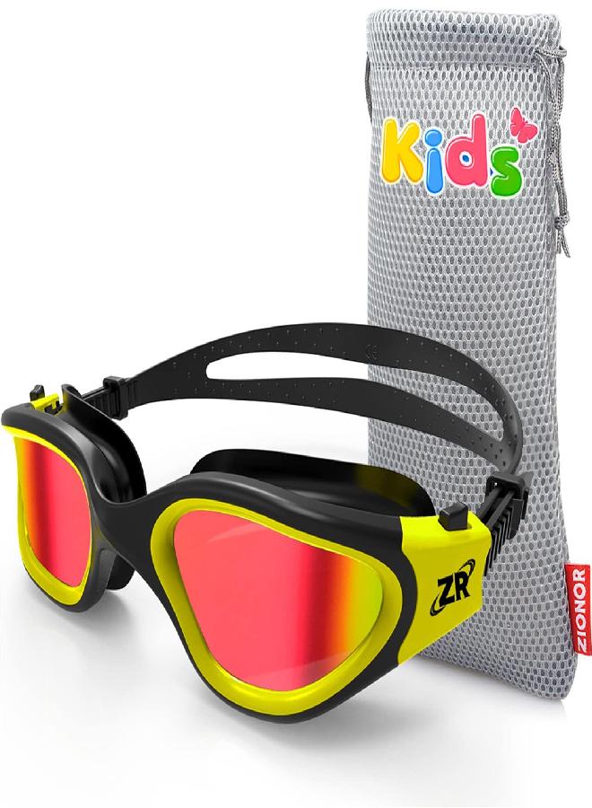 ZIONOR ZIONOR Kids Swim Goggles, G1MINI Polarized Swimming Goggles Comfort for Age 6-14, UV Protection Anti-Fog Adjustable Strap Fit for Child Boys Girls (Red Lens)  - Image 4