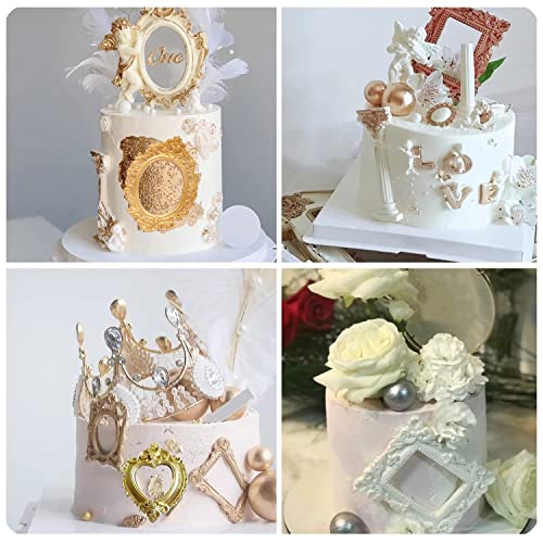 MIYAHOUSE Picture Frames Silicone Mold Photo Frame Fondant Mold Baroque Style Frame Molds For Cupcake Topper Cake Decoration Chocolate Candy Polymer Clay Gum Paste Set Of 4 - Image 5