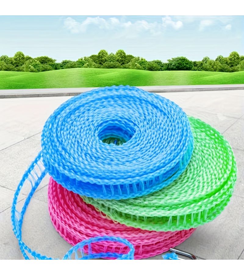 6pcs Portable Clotheslines Upgraded Thickened Anti-Slip Windproof Drying Ropes for Indoor Outdoor Camping Home Laundry Bathroom Dormitory Random Color - Image 4