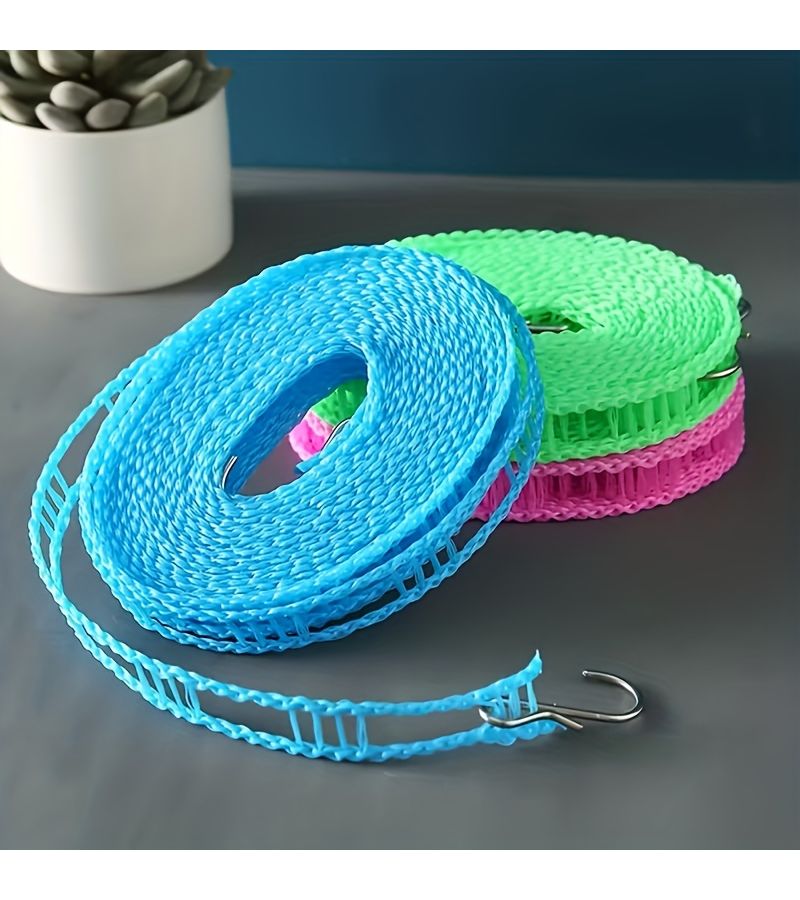 6pcs Portable Clotheslines Upgraded Thickened Anti-Slip Windproof Drying Ropes for Indoor Outdoor Camping Home Laundry Bathroom Dormitory Random Color - Image 5