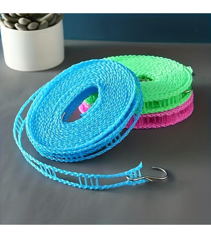 6pcs Portable Clotheslines Upgraded Thickened Anti-Slip Windproof Drying Ropes for Indoor Outdoor Camping Home Laundry Bathroom Dormitory Random Color - Image 3